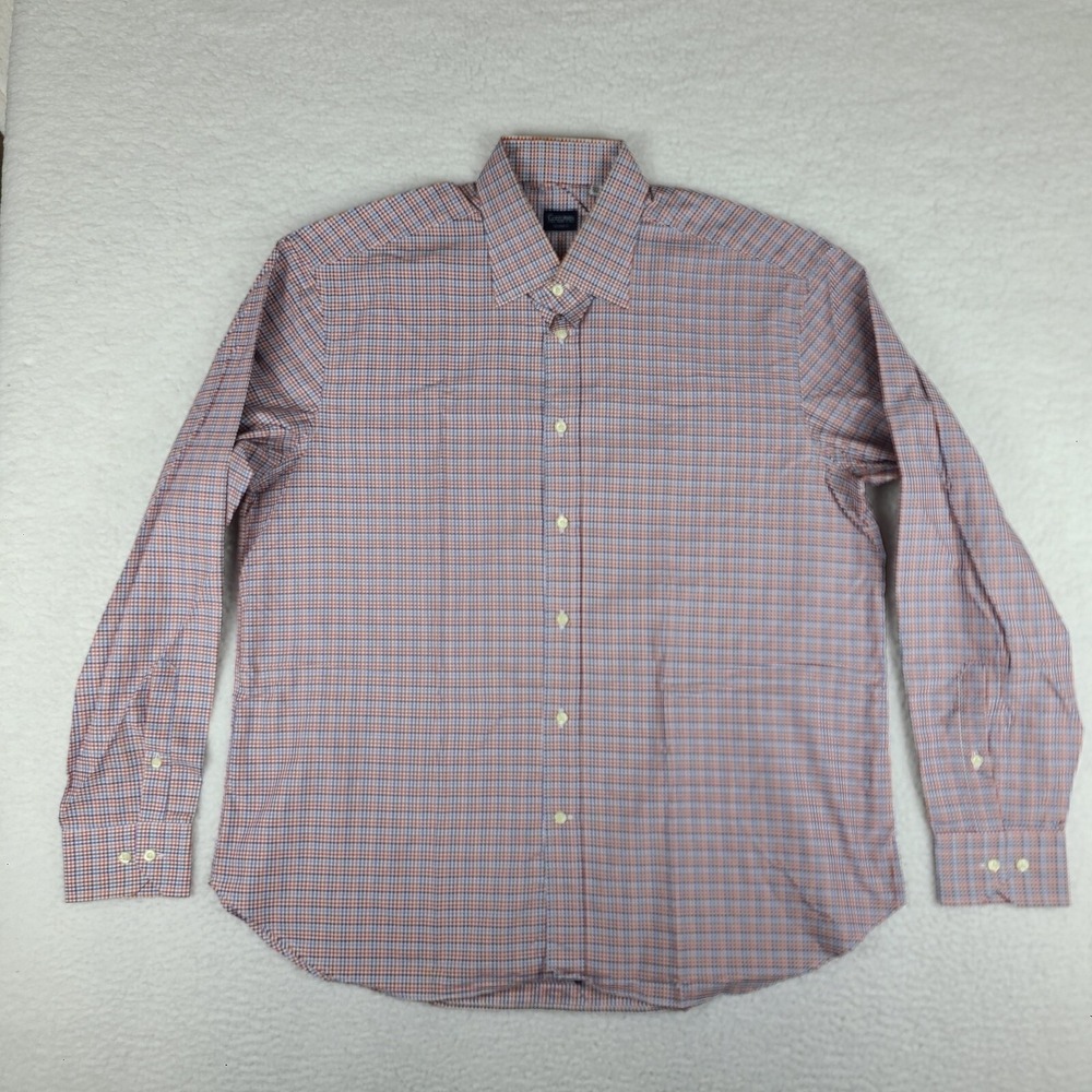 Culturata Shirt Mens 2XL XXL 18.5 46 Blue Red Brown Tailored Fit Dress Button Up